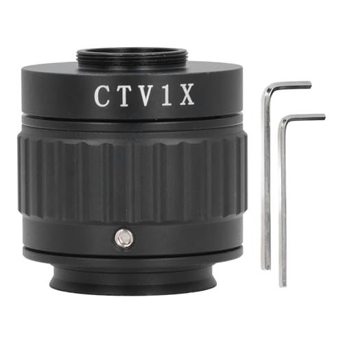 Mavaol Support de caméra pour Microscope 38 mm Distance focale réglable Interface CTV Filetage C 25 mm avec clés pour Amateurs et Professionnels