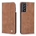 Produktbild TOPOFU Handyhülle für Samsung Galaxy S21+ Plus 5G Hülle Leder, Versteckter Magnet Wallet Klapphülle Silikon Stoßfeste Schutzhülle [Kartenfächer] [Standfunktion] Handytasche Braun