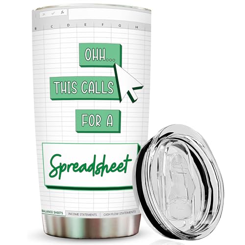 Oh This Calls For A Spreadsheet Tumbler - Accountant Gifts for Women Men - Finance, CFO, CPA, Excel Gifts for Boss, Managers, Coworkers, Researcher, Financial Advisors - Excel Shortcuts Tumbler 20oz