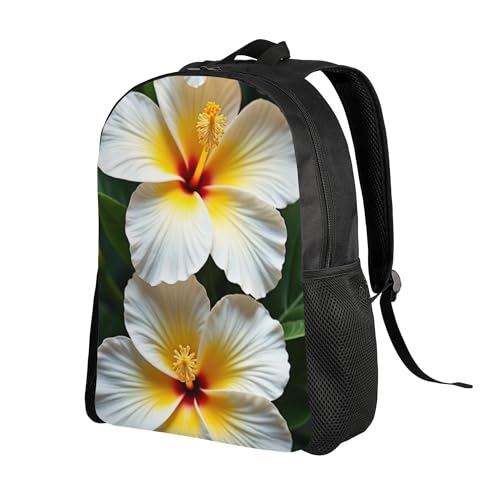 Lightweight Daypack For Adult Frangipani Flowers Large Capacity Backpack For Travel Hiking Camping 16 Inch2