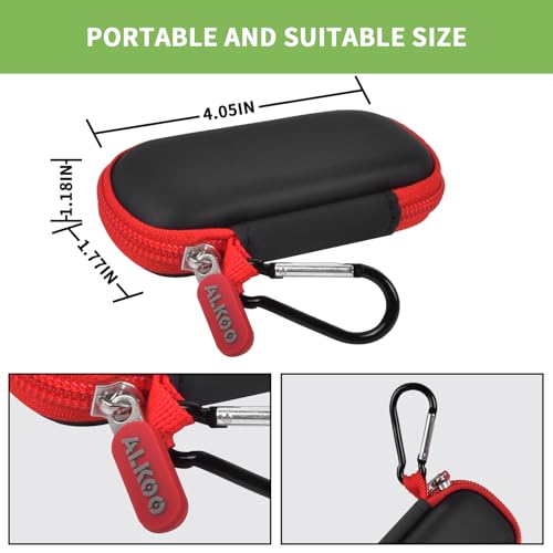 Image of USB Flash Drive Case, SD Card /Thumb Drive /Memory Cards Holder, Bag Only | SDXC /SDHC Storage, Electronic Accessories Organizer for SanDisk / for Samsung, for Students /IT /Office /School /Travel, Red