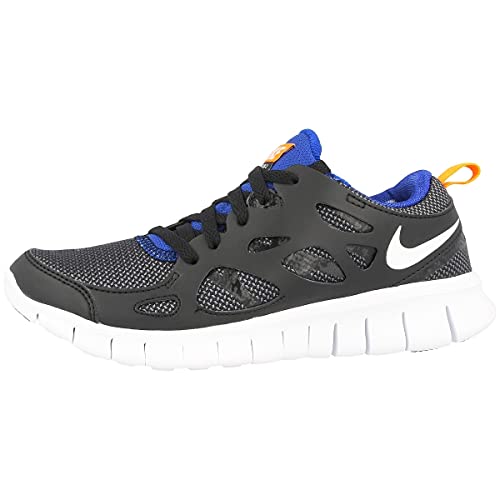 Nike Laufschuhe Free Run 2 (GS) Black-White-Total Orange-Game Royal (443742-033) 38,5 Schwarz