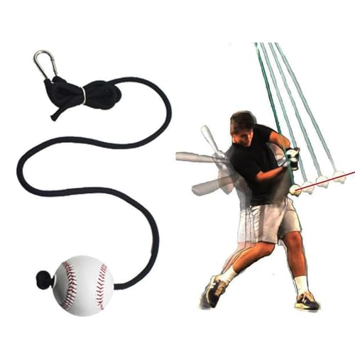 ノーブランド品 野球用 トレーニングボール バッティングトレーナー ソフトボール 練習スイング 野球スイング補助具 ヒットアウェイ ブラック スイングスキルのトレーニング補助 男の子 女の子向け 屋内および屋外