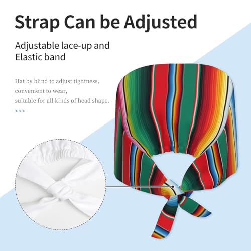 Image of Unisex Adjustable Surgical Sweatband - Elastic Bandage Cap - Scrub Caps for Nurse Working Cap
