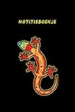  Notitieboekje met gekko design – 120 paginas met lijnen: Notebook, notitieboek, boek, dagboek, logboek, planner voor fans van hagedissen en reptilien