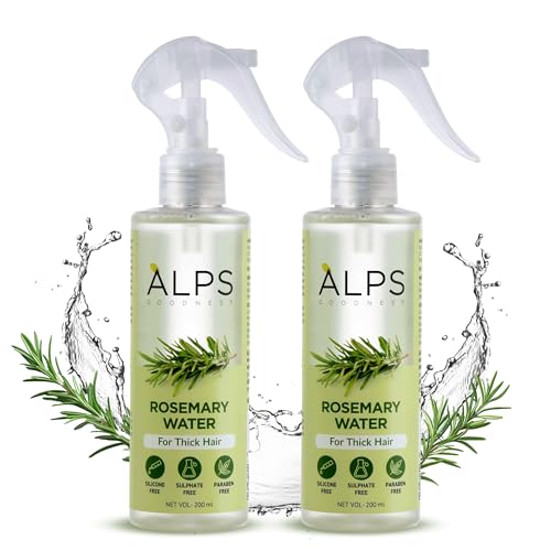 Alps Goodness Rosemary Water Spray For Hair Growth Twin Pack (200 ml x 2) | Hair Spray for Regrowth | Rosemary Hair Mist | Adds Shine | Helps Reduce Hairfall | Strengthens Hair | For All Hair Types