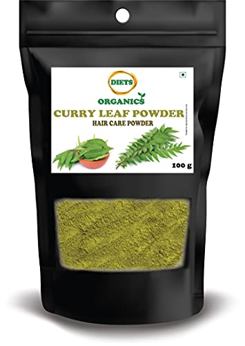 Image of DIETS ORGANICS Curry Leaves Powder,Karuvepillai Powder For Strong And Shiny Hair - 100 Gm