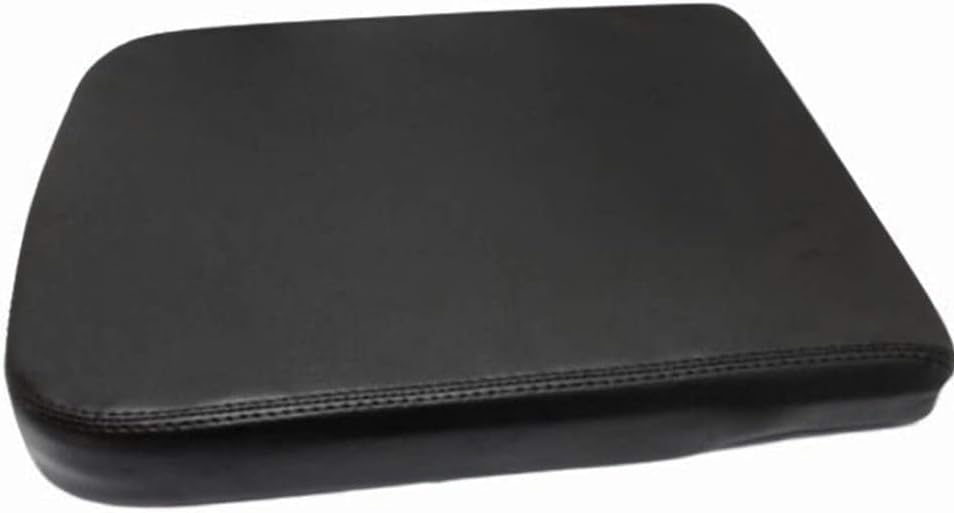 PIT66 Center Console Lid Armrest Cover Replacement Compatible with 2002-2008 Dodge Ram 1500 2500 3500 Leather Black