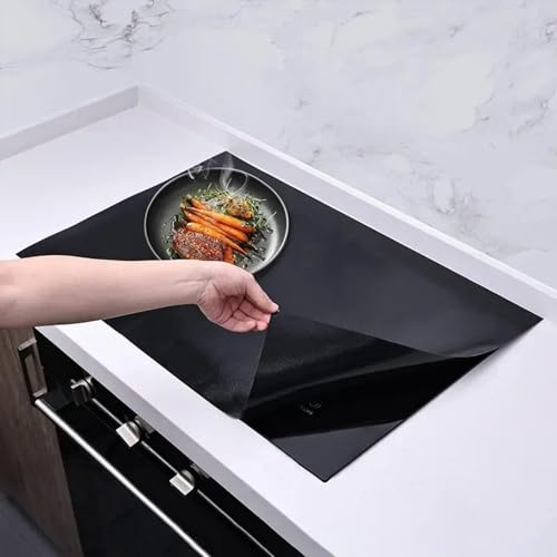 Induction Schutzmatte Silikon Induction Kochfeld Schutzmatte Induction Cooker Silikonmatte Induktion Herdschschutz Matte Wärmeiisoliererte Pad für Induction Herd (52x78cm)