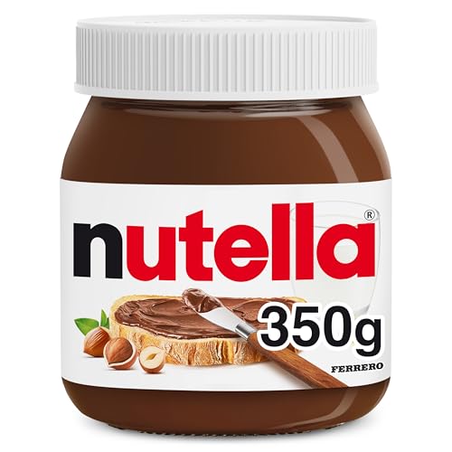 Nutella Hazelnut Chocolate Spread Jar for Pancakes Unique Recipe for a Smooth Texture and an Unmistakable Taste Pack of 1 x 350g