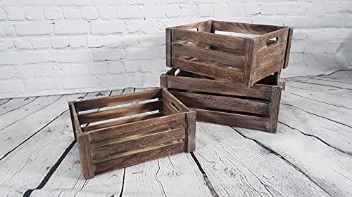 Admired-By-Nature-Wooden-Crates-Storage-Container-Big-Rustic-Light-Brown-Set-of-3-Farmhouse-Style-Decorative-Baskets-for-Home-Decor-Rustic-Decor-Nesting-Stackable-Organizers-Distressed-Wood-Crates Admired By Nature Wooden Crates Storage Container Big Rustic Light Brown Set of 3 Farmhouse Style Decorative Baskets for Home Decor Rustic Decor Nesting Stackable Organizers Distressed Wood Crates