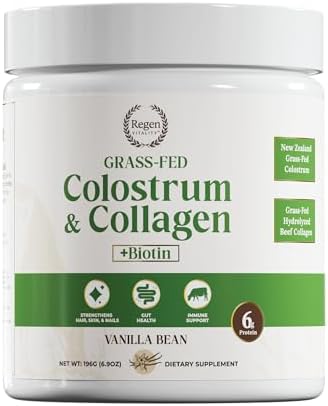 Picture of Amazon.com: Regen Vitality Grass-Fed Colostrum & Collagen Powder | Gut ...