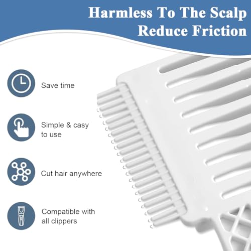 Image of SANNIDHI 2 Pcs Barber Fade Comb for Hair Cutting, Curved Styling Tool | Guides Clippers for Even Blending, Curved Positioning Supports Short Haircut Detailing, Suitable for Home or Salon Use