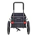 Xspec 2-in-1 Bike Cargo Trailer Pushcart, Bicycle Trailer with Removable Box and Waterproof Cover, Black, Pushcart Stroller with Tow Hitch and Removable Handlebar