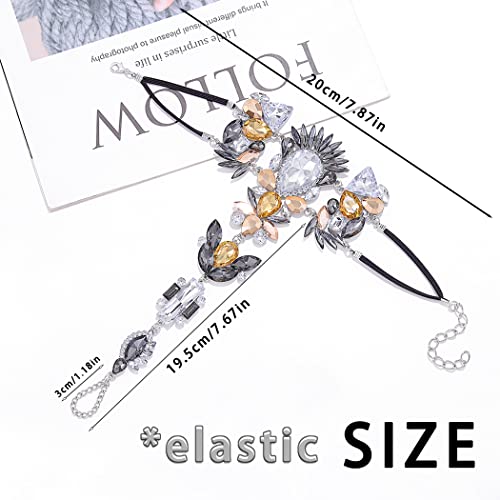 Woeoe Rhinestone Anklet Silver Crystal Barefoot Sandals Foot Chain Pearl Anklets Foot Chain Beach Foot Charm Jewelry For Women And Girls (Black) #TOP4