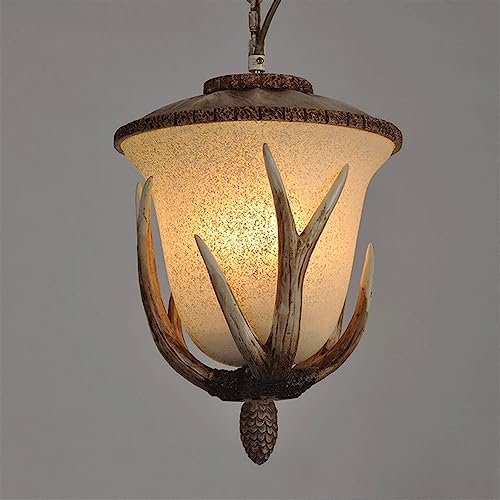 Chandelier en bois rustique à 3 lampes en résine pour cuisine et îlot de bar