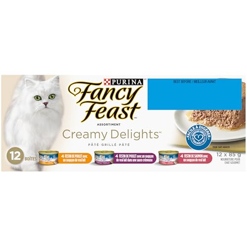Fancy Feast Creamy Delights Wet Cat Food Variety Pack 3 Flavours - 85 g Can (12 Pack) - Image 3