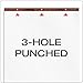 TOPS Easel Pad, 3-hole punched, white, 15 lb, plain white, 50 SH/PD, 2 per Carton (7903)