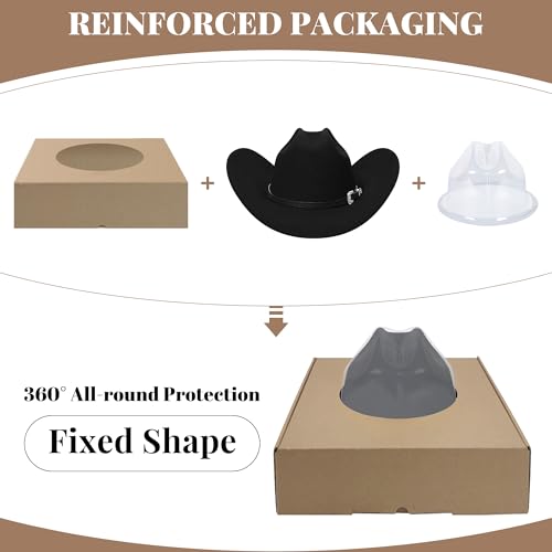 Image of Cowboy Hats for Women and Men with Wide Brim Felt Western Hats for Cowgirls and Cowboys