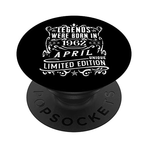 Cumpleaños Abril 1962 Edición Limitada Regalo April PopSockets PopGrip Intercambiable