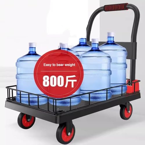 Wytrzymały składany metalowy wózek wywrotkowy, wszechstronny transporter płaski ze stalą siatkową na podwórko i magazyn