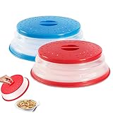 【Platz Sparen】: Dieses platzsparende Design ist auf ca. 2 cm Höhe zusammenfaltbar, sehr einfach zu lagern. Deckel kann auch flach verwendet werden, um große Schüsseln abzudecken, um Spritzer zu verhindern, für eine sauberere Mikrowelle.