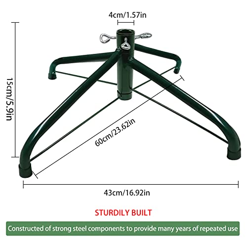 Gothicbride Christmas Tree Stand, 60Cm Portable Iron Metal Christmas Tree Stand For Fake Trees Less Than 1.57" In Diameter, Christmas Tree Base Stand Foldable Metal Universal Tree Stand For Xmas Tree #TOP1