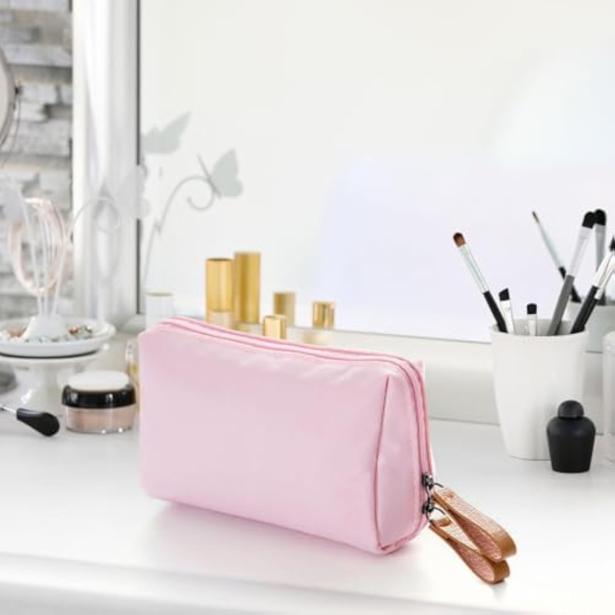 Lightweight Travel Makeup Bag, Cosmetic Organizer for Vanity