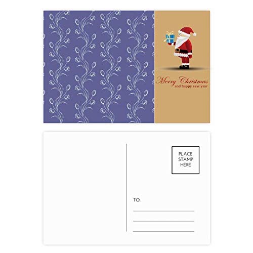 Cartes postales tulipes blanches peintes à la main artisanales pour le Père Noël