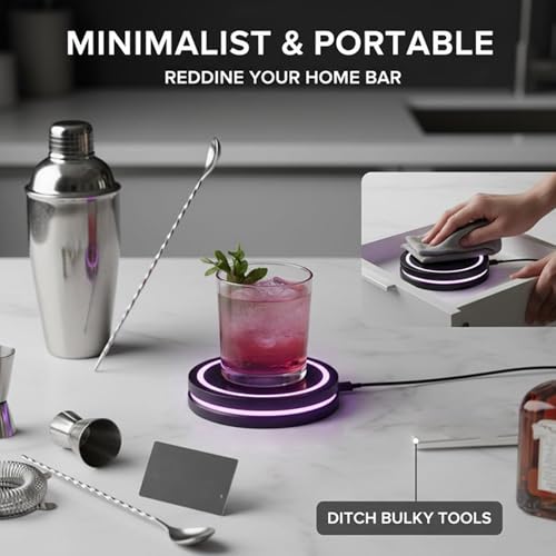 Dessous de verre intelligent machine à cocktail avec affichage LED interactif