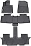 JDMON All Weather Floor Mats Compatible with 2020-2023 Kia Telluride, 1st, 2nd & 3rd Row Custom Fit Car Floor Liner Set Black