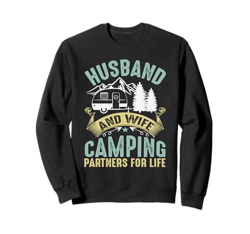 Husband Wife Camping Partners Life RV Lovers Sudadera