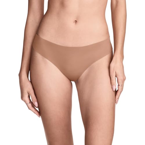 Jockey Women's Underwear Invisible Edge Thong, Almond, S