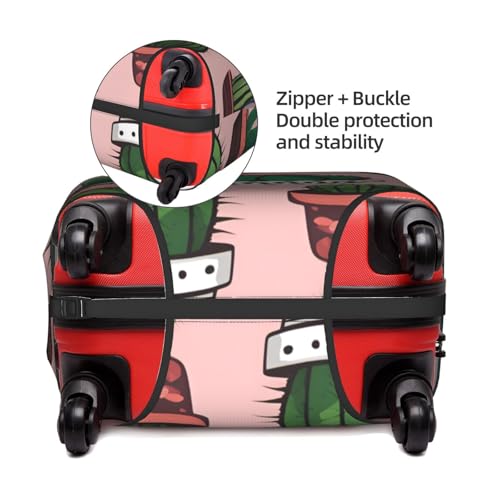 Cute Cactus 1 print Anti-scratch Luggage Cover, Luggage Protective Case, Washable Luggage Cover3