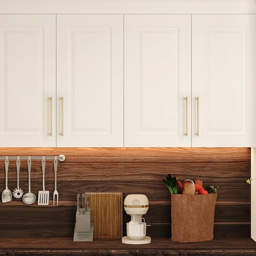 JOY DECOR 10 Pack 10 Inch Brushed Gold Cabinet Handles Modern Dresser Drawer Pulls Kitchen Cabinet Hardware for Cupboard Door Handles by JOY DECOR - Used condition - Image 7