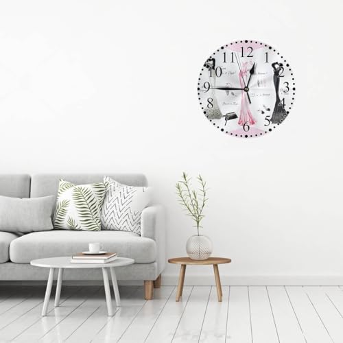 Reloj de pared analógico silencioso 10 pulgadas redondo miniatura 5
