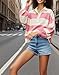 Y2k Women Striped Rugby Polo Shirt Long Sleeve Collared Oversized Vneck Sweatshirt Vintage Jersey Girls Streetwear