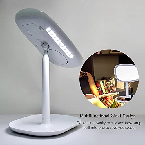 HFZY Draagbare oplaadbare make-upspiegel,Verlichte LED-make-upspiegels met 3 modi & 10X vergroot,Cadeau voor Dochter… - Image 5