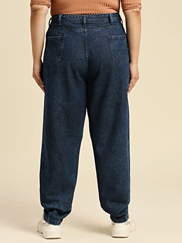 Image of HIGH Star Women's Relaxed Fit High Rise Plus Size High-Rise Pure Cotton Joggers