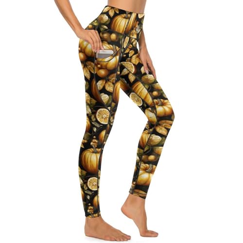 Pantalon de yoga taille haute anti-glisse avec poches pratiques pour le sport féminin