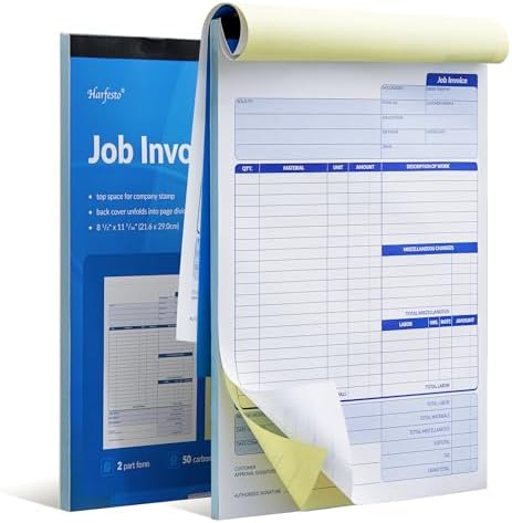 Amazon.com : Adams Job Invoice Forms, 2-Part Carbonless, For Service ...