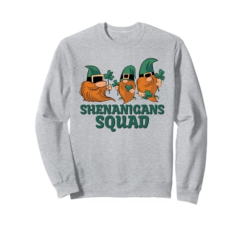 Funny St Patricks Day Gnomo Shenanigans Squad Sudadera