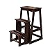 Produktbild QFFL tideng Schritt Hocker Massivholz Tritthocker Küche Multifunktionale Klappstuhl Haushaltsleiter Schritt Hocker 2 Farbe Optional 365 * 300mm (Farbe : B)