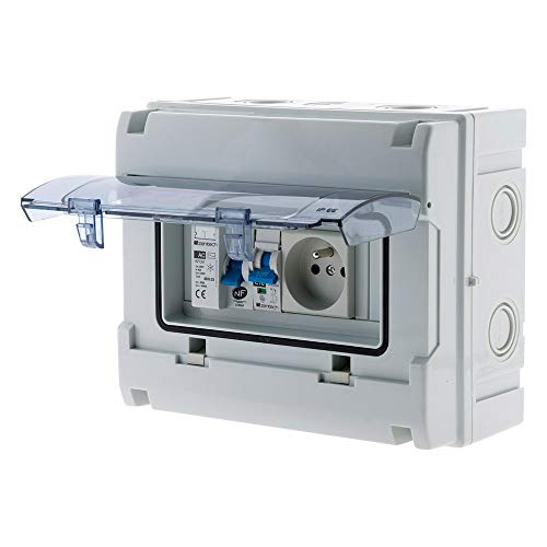 Coffret électrique étanche contre humidité Zenitech boîtier IP65 8 modules - 7