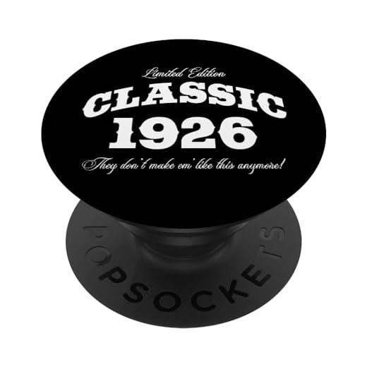 96 Años: Coche Clásico Vintage 1926 96 Cumpleaños PopSockets PopGrip Intercambiable