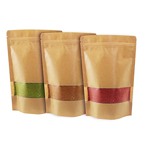 Bolsas de papel kraft autoadhesivas 15x22 reutilizables empaque para café granel 100 piezas 2