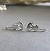 Violin Stud Earrings Polished Sterling Silver Handmade in USA