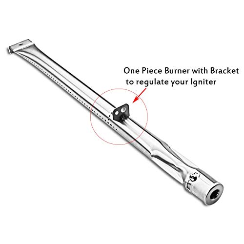 Uniflasy Replacement Parts Kit For Charbroil 4 Burner 463211512, 463211513, 463211514 Gas Grill, Stainless Steel Grill Burner Tube, Porcelain Steel Heat Plate Shield Tent, Adjustable Crossover Tube #TOP5