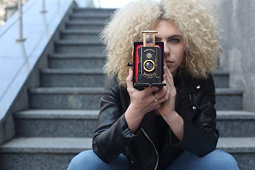 Jollylook Mini Instant Film Retro Camera - Cardboard Vintage Style - Analog and Folding - No Electronics and Manual Development Mechanism with Crank Handle!