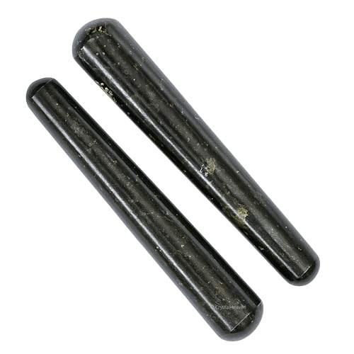 Image of Nuummite Crystal Wand - Smooth Crystal Wand for Energy Healing, Chakra Balancing, Meditation and Home Decor - Crystals and Healing Stones for Gift